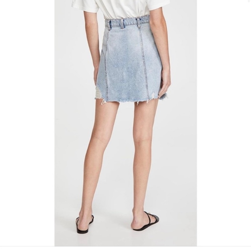 NWOT Free People Surfs Up Denim Skirt - Picture 3 of 4